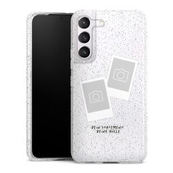 Silikon Glitter Case transparent-silber