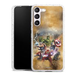 Silikon Glitter Case transparent-silber