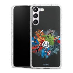 Silikon Glitter Case transparent-silber