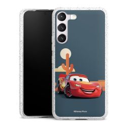 Silikon Glitter Case transparent-silber