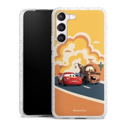 Silikon Glitter Case transparent-silber