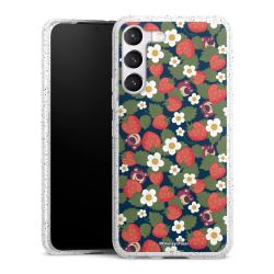 Silikon Glitter Case transparent-silber