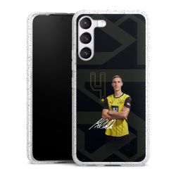 Silikon Glitter Case transparent-silber