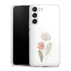 Silikon Glitter Case transparent-silber