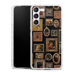 Silikon Glitter Case transparent-silber