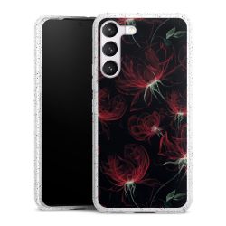 Silikon Glitter Case transparent-silber