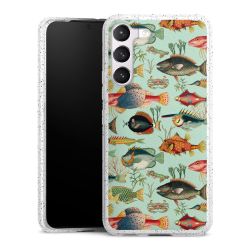 Silikon Glitter Case transparent-silber