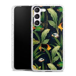 Silikon Glitter Case transparent-silber