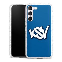 Silikon Glitter Case transparent-silber