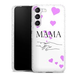 Silikon Glitter Case transparent-silber