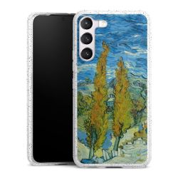 Silikon Glitter Case transparent-silber