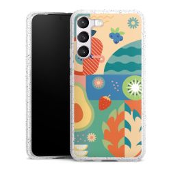 Silikon Glitter Case transparent-silber