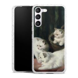 Silikon Glitter Case transparent-silber