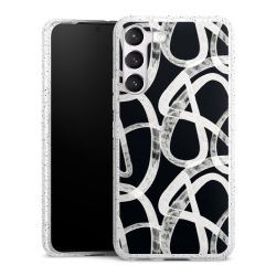 Silikon Glitter Case transparent-silber