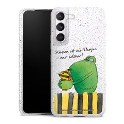 Silikon Glitter Case transparent-silber