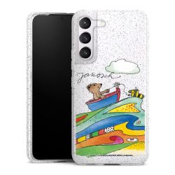 Silikon Glitter Case transparent-silber