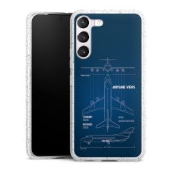 Silikon Glitter Case transparent-silber