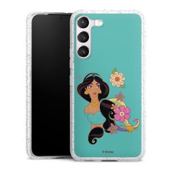 Silikon Glitter Case transparent-silber