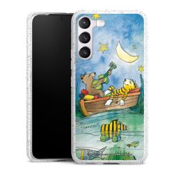 Silikon Glitter Case transparent-silber