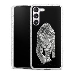 Silikon Glitter Case transparent-silber