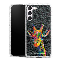 Silikon Glitter Case transparent-silber