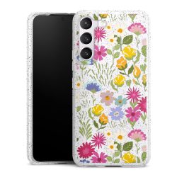 Silikon Glitter Case transparent-silber