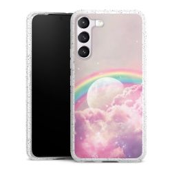 Silikon Glitter Case transparent-silber