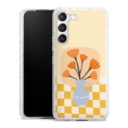 Silikon Glitter Case transparent-silber