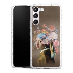 Silikon Glitter Case transparent-silber