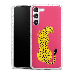 Silikon Glitter Case transparent-silber