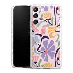 Silikon Glitter Case transparent-silber