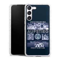 Silikon Glitter Case transparent-silber