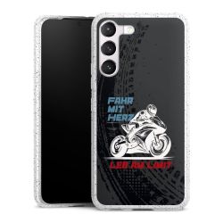 Silikon Glitter Case transparent-silber