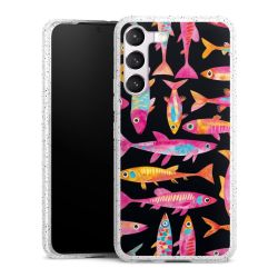 Silikon Glitter Case transparent-silber