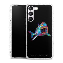 Silikon Glitter Case transparent-silber