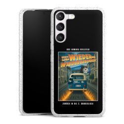 Silikon Glitter Case transparent-silber