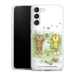 Silikon Glitter Case transparent-silber