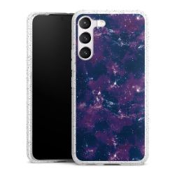 Silikon Glitter Case transparent-silber