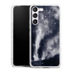 Silikon Glitter Case transparent-silber
