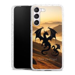 Silikon Glitter Case transparent-silber