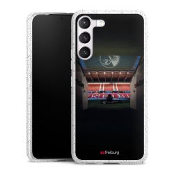 Silikon Glitter Case transparent-silber