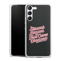 Silikon Glitter Case transparent-silber