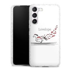 Silikon Glitter Case transparent-silber