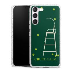 Silikon Glitter Case transparent-silber