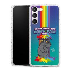 Silikon Glitter Case transparent-silber