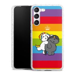 Silikon Glitter Case transparent-silber