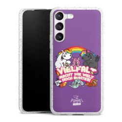 Silikon Glitter Case transparent-silber