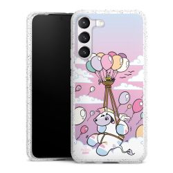 Silikon Glitter Case transparent-silber