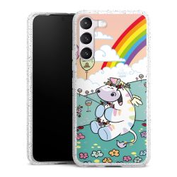 Silikon Glitter Case transparent-silber