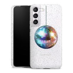 Silikon Glitter Case transparent-silber